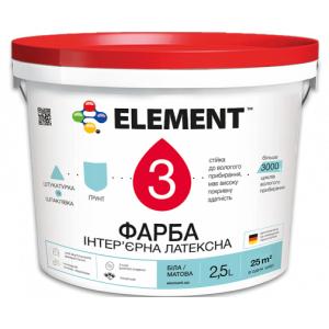 Интерьерная латексная краска ELEMENT 3