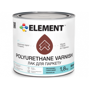 Лак для паркета ELEMENT POLYURETHANE VARNISH, глянцевый